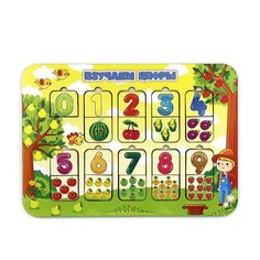 WoodlandToys Рамка-вкладыш "Изучаем цифры. Огород"
