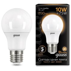 Лампочка светодиодная Gauss, 102502110, 10W, E27 (комплект из 3 штук)