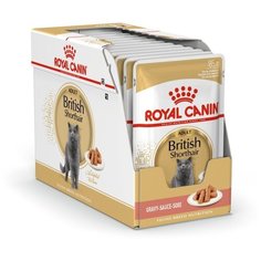 Влажный корм для кошек Royal Canin Британская короткошерстная 12 шт. х 85 г (кусочки в соусе)