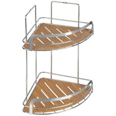 Полка для ванной комнаты угловая двойная, Wood Fora