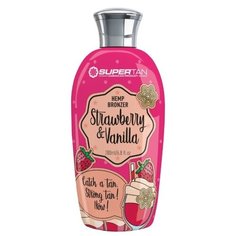 Крем для загара SuperTan Strawberry & Vanilla с бронзаторами, 200 мл.