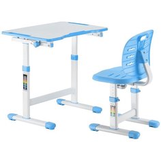 Комплект детский Anatomica Karina Lite: Парта и Стул белый/голубой