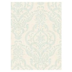 Дизайнерские обои Seabrook DAMASK FOLIO, США, акрил/бумага, моющиеся, Голубой, Дамаск, 0,52х10м, DF31207