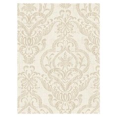 Дизайнерские обои Seabrook DAMASK FOLIO, США, акрил/бумага, моющиеся, Бежевые, Дамаск, 0,52х10м, DF31208