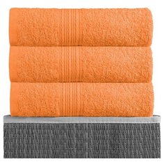 Простыня махровая, "BAYRAMALY"; Оранжевая; Размер: 2.0