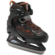 Коньки ледовые FIT100 детские, цвет черный/оранжевый размер EU38/40 OXELO X Декатлон Decathlon