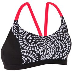 Верх купальника женский черный Vega all bat, размер: 46, цвет: Черный/Черный/Клубнично-Розовый NABAIJI Х Декатлон Decathlon