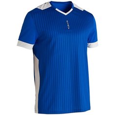 Футболка мужская F500 синяя, размер: L, цвет: Яркий Индиго/Белоснежный KIPSTA Х Декатлон Decathlon