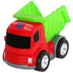Машинка детская ТМ "Компания Друзей" Самосвал, игрушка для детей, для мальчиков, для малышей, пластиковая, красно-зеленый, 15х11х20 см