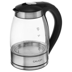 Чайник электрический Galaxy GL 0556, стекло, 1.8 л, 2200 Вт, подсветка, серебристый 5437382