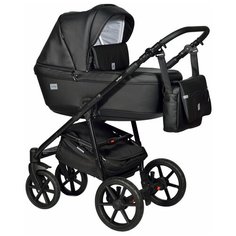 Коляска детская Indigo BROCO Eco 2в1 Be 03 черная кожа