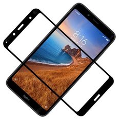 Закаленное стекло Full Cover+Full Glue Vespa Xiaomi Redmi 7A Черная рамка Bora Sco