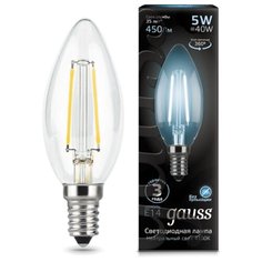 Лампочка светодиодная Gauss, 103801205, 5W, E14 (комплект из 3 штук)