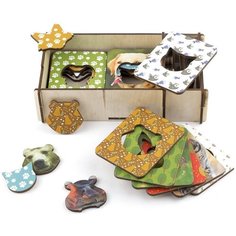 Развивающее пособие из дерева Доски Сегена «Животные Woodland