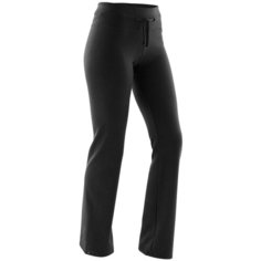 Леггинсы FIТ+ прямого покроя, хлопок, низ на затяжке, размер: S / W28 L31, цвет: Черный NYAMBA Х Декатлон Decathlon
