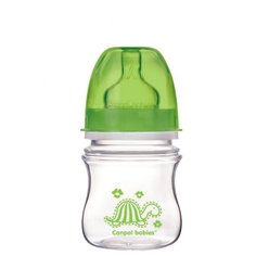 Бутылочка Canpol babies EasyStart, Animals, с широким горлышком, антиколиковая, Pp, 3+ месяцев, 120 мл, цвет зеленый (250930090)