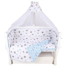 Amarobaby бортик Индейцы белый/голубой