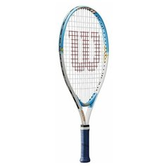 Ракетка б/т Wilson SLAM 21, арт. WRT20380U, для 6-5 лет,алюминий,со струнами, желто-оранжевая