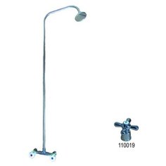 Смеситель для душа с жесткой стойкой, Крест 110019с Сантаком