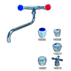 Смеситель для кухни настенный Люсия 140008с Сантаком