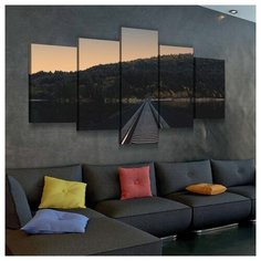 Картина Железная Дорога - Горизонт(Размер-M)синтетический холст RED Panda