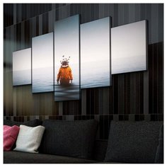 Картина Космонавт - Бабочки(Размер-M)натуральный холст RED Panda