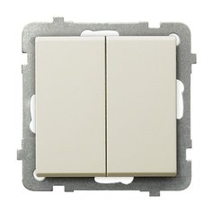 Ospel Sonata Бежевый Выключатель 2-клавишный, без рамки