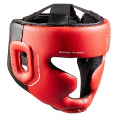 Шлем боксерский 500 закрытый красный для детей, Красный S/52-55, OUTSHOCK X Декатлон Decathlon