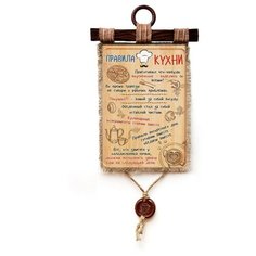 Панно Универсальный свиток "Правила семейной кухни" вертикальное А4