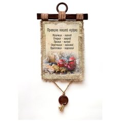 Панно Универсальный свиток "Правила кухни" вертикальное А4