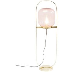 KARE Design Торшер Jupiter, коллекция "Юпитер" 35*128*30, Сталь, Стекло, Полиэстер, Латунь, Розовый