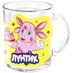 Кружка PrioritY "Лунтик", цвет: желтый, 200 мл (подарочная коробка)