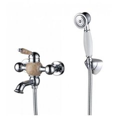 Смеситель для ванны Kaiser Stone короткий излив, хром/камень (61222)