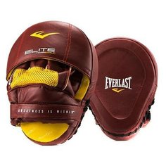Лапы Everlast Pro Elite Leather Mantis красные