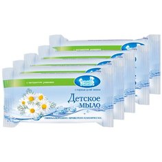 14090-3 Набор Мыло туалетное с экстрактом ромашки,марки "Детское",90г.,5шт.,ТМ "Наша Мама" (090-3 5шт)