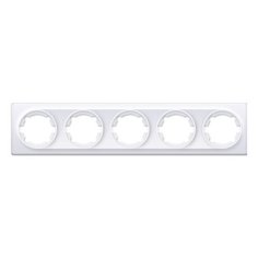 Рамка на 5 приборов OneKeyElectro (серия Florence), цвет белый