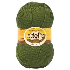 Пряжа Adelia Olivia, 60% акрил, 40% шерсть, 5*100 г, 250 м+-10 м, №15, оливковый