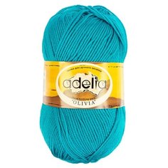 Пряжа Adelia Olivia, 60% акрил, 40% шерсть, 5*100 г, 250 м+-10 м, №06, бирюза