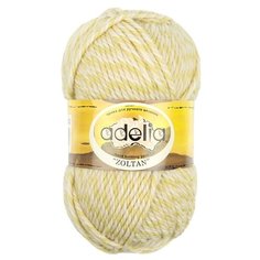 Пряжа Adelia Zoltan, 100% шерсть, 5*100 г, 115 м+-5 м, №152, белый, бежевый, желтый