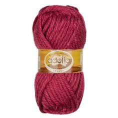 Пряжа Adelia Fast, 78% акрил, 22% шерсть, 3*150 г, 45 м+-2 м, №07, бордовый