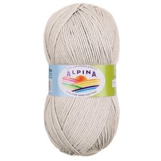 Пряжа Alpina Stella, 50% альпака, 45% мериносовая шерсть, 5% металлизированный полиамид с люрексом, 3*100 г, 250 м+-13 м, №93, нежно-бежевый