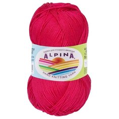 Пряжа Alpina Sati, 100% мерсеризованный хлопок, 10*50 г, 170 м+-10 м, №175, малиновый