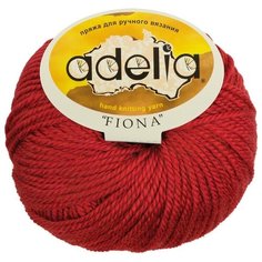 Пряжа Adelia Fiona, 50% шерсть, 50% акрил, 10*50 г, 90 м+-3 м, №100, светло-красный