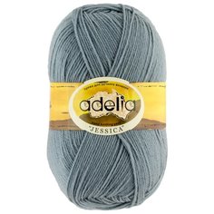 Пряжа Adelia Jessica, 67% шерсть, 33% полиэстер, 5*100 г, 260 м+-10 м, №20, серо-голубой