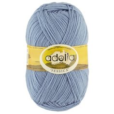 Пряжа Adelia Jessica, 67% шерсть, 33% полиэстер, 5*100 г, 260 м+-10 м, №11, светло-серый