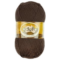 Пряжа Adelia Jake classic, 75% шерсть, 25% нейлон, 5*100 г, 410 м+-15 м, №09, темно-коричневый