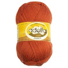 Пряжа Adelia Jessica, 67% шерсть, 33% полиэстер, 5*100 г, 260 м+-10 м, №31, терракотовый