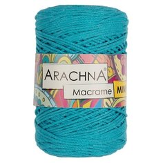 Пряжа ARACHNA Macrame Mini, 80% хлопок, 20% полиэстер, 4*250 г, 230 м, №13, бирюзовый