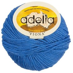 Пряжа Adelia Fiona, 50% шерсть, 50% акрил, 10*50 г, 90 м+-3 м, №330, ярко-голубой