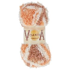 Пряжа Visantia Zikzak, 100% полиэстер, 5*100 г, 100 м+-3 м, №3100, бежевый, светло-коричневый, оранжевый